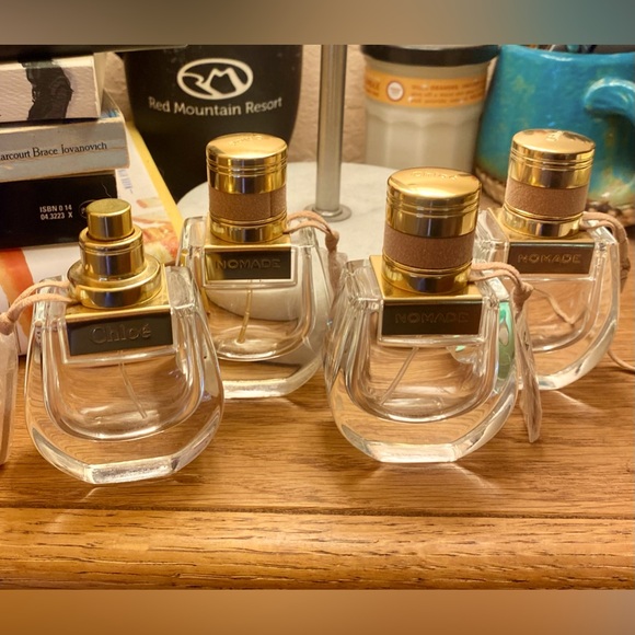 CHLOE NOMADE EDP-empty bottles 4 - 1 oz - ALL CAPS ARE THERE (disregard photos) - Picture 2 of 3